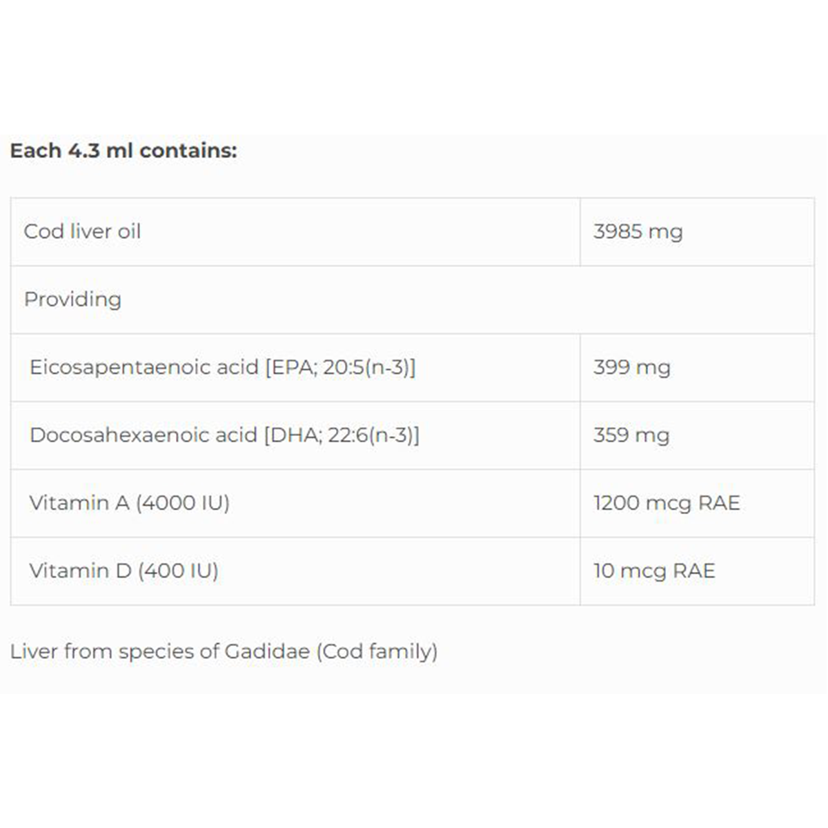 NFH  Cod Liver Oil SAP 500ml