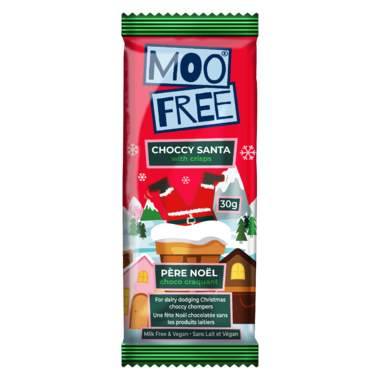 Moo Free Choccy Santa With Crisps 30g