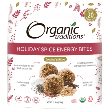 Organic Traditions Energy Bite Mix-Holiday Spice