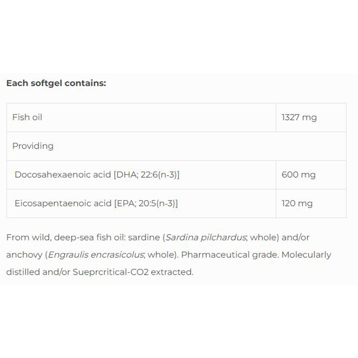 NFH High DHA SAP 60 softgel