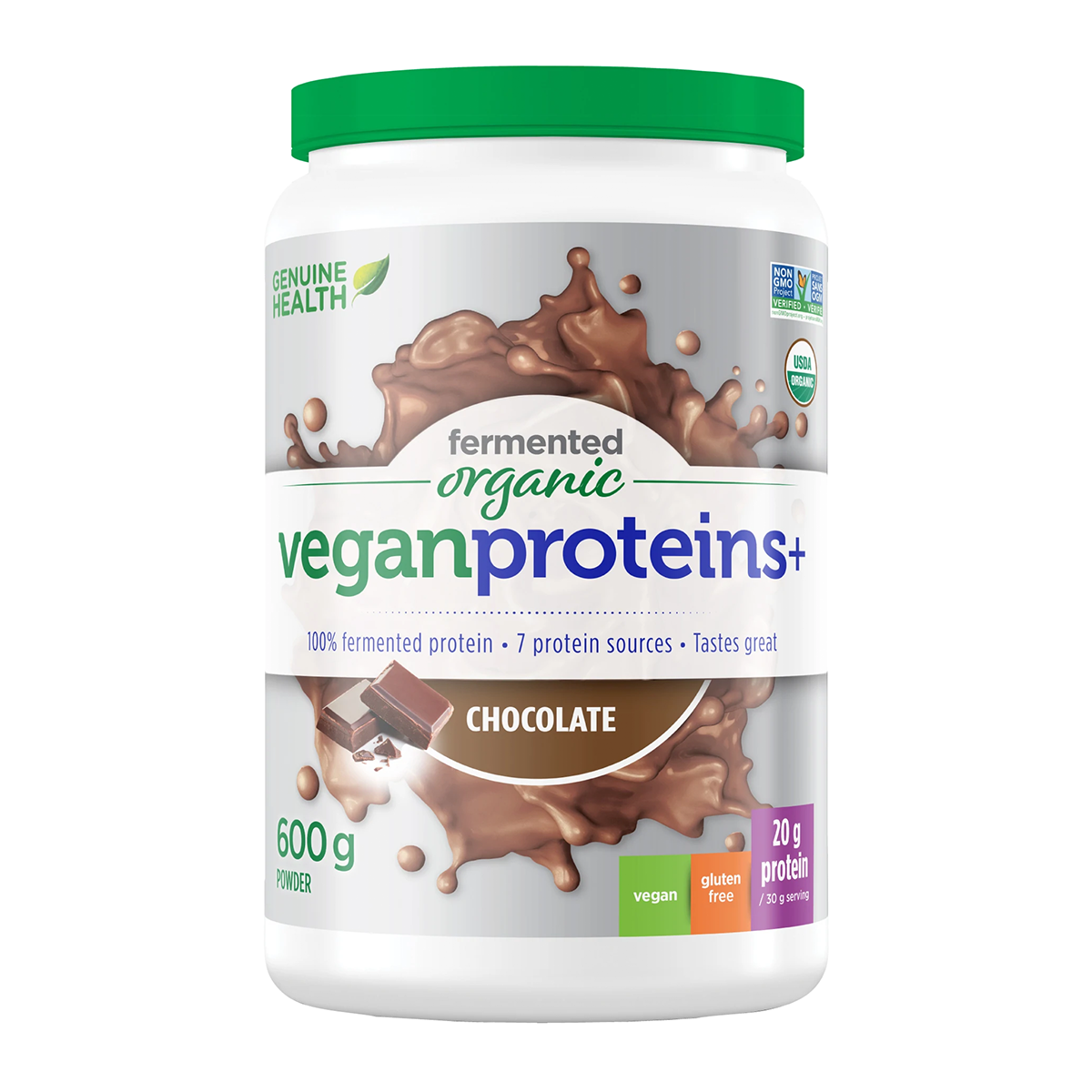 Genuine Health Fermented Organic Vegan Protein Chocolate