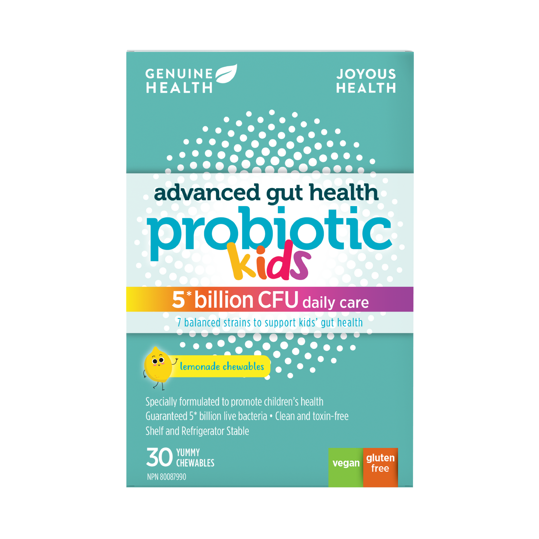 Genuine Health Probiotic Kids Lemonade 30chews