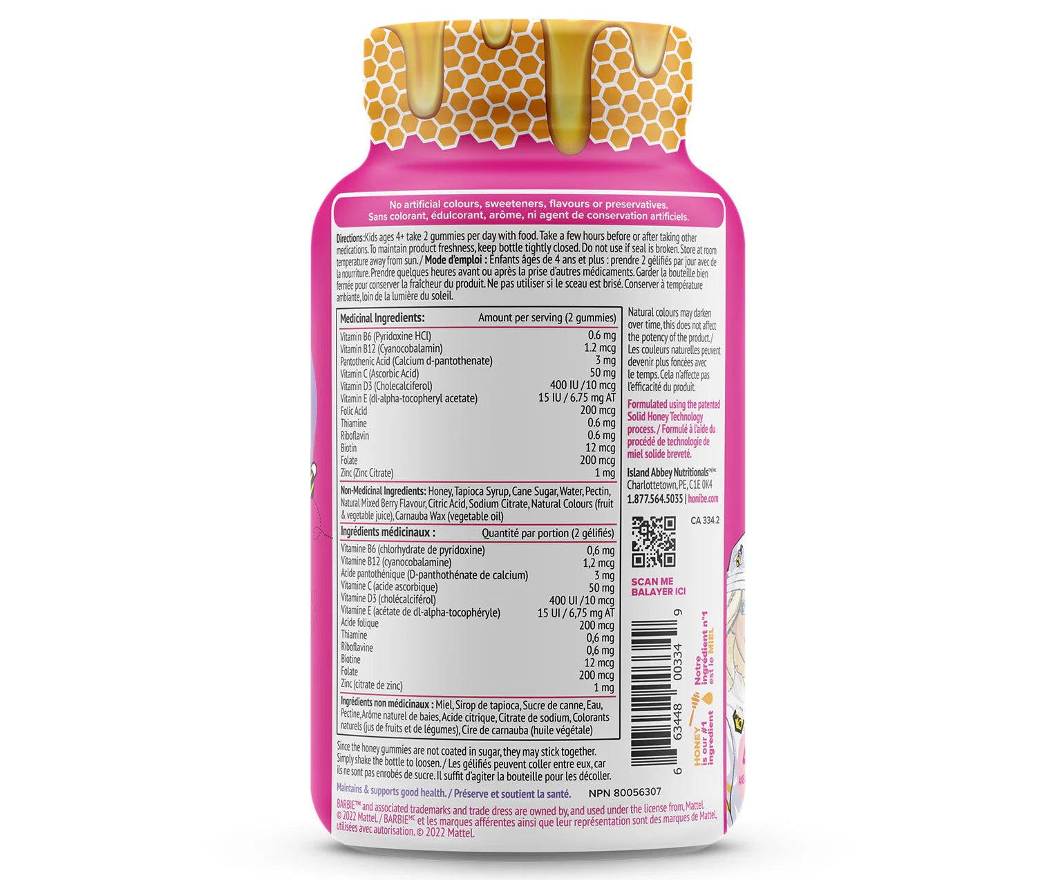 Honibe Barbie Kids Multi 60 gummies