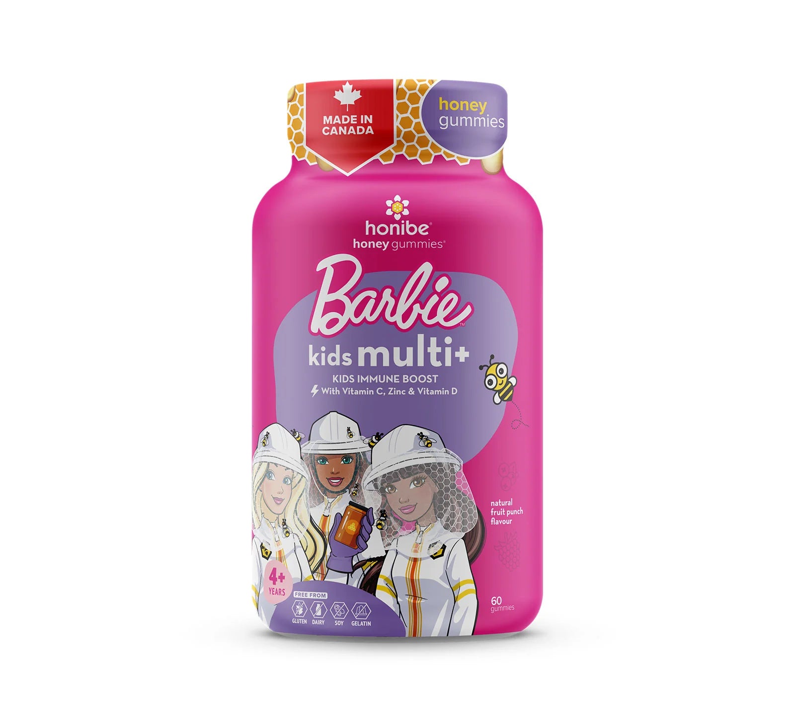 Honibe Barbie Kids Multi 60 gummies