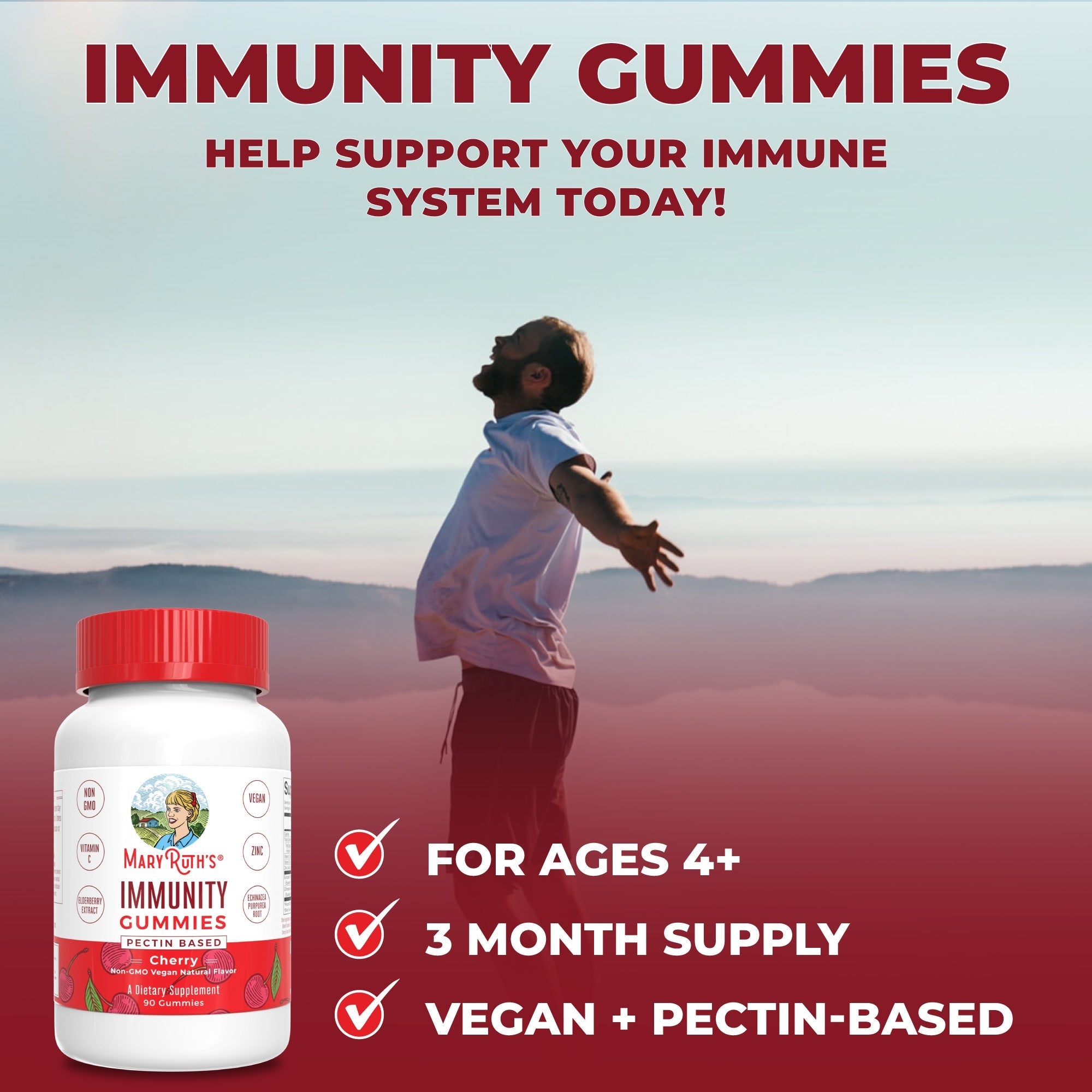 Mary Ruth's Immunity Gummies 90 gummies