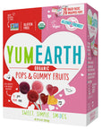 YumEarth Organic Valentine's Pops & Gummy Fruits