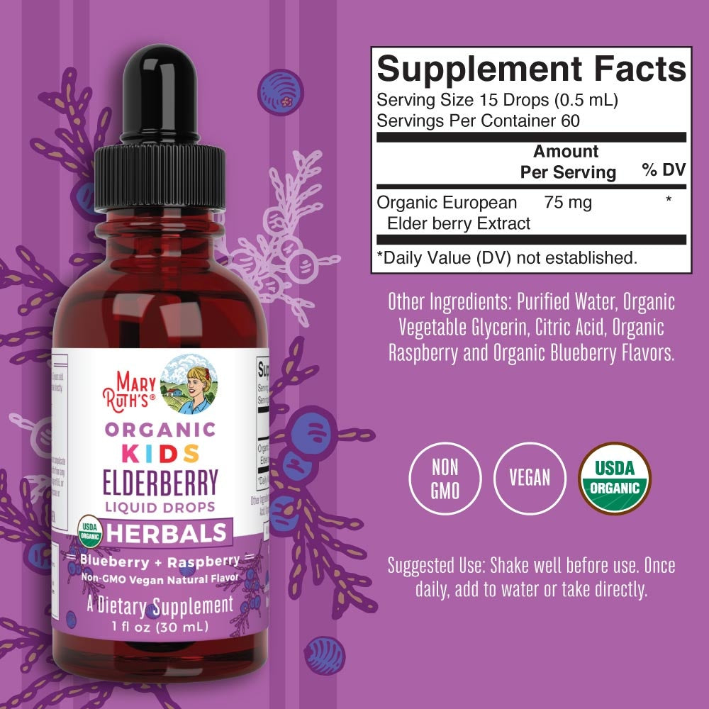 Mary Ruth's Kids Elderberry Drops 30ml