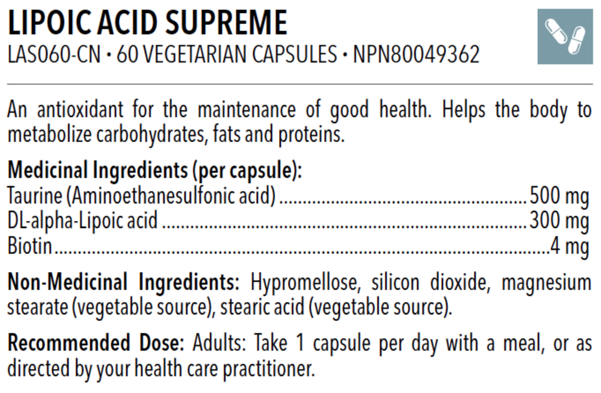 Designs for Health Lipoic Acid Supreme 60 caps