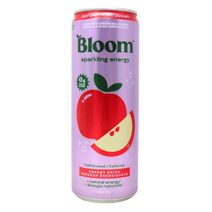Bloom Sparkling Energy Drink- Crisp Apple 355mL