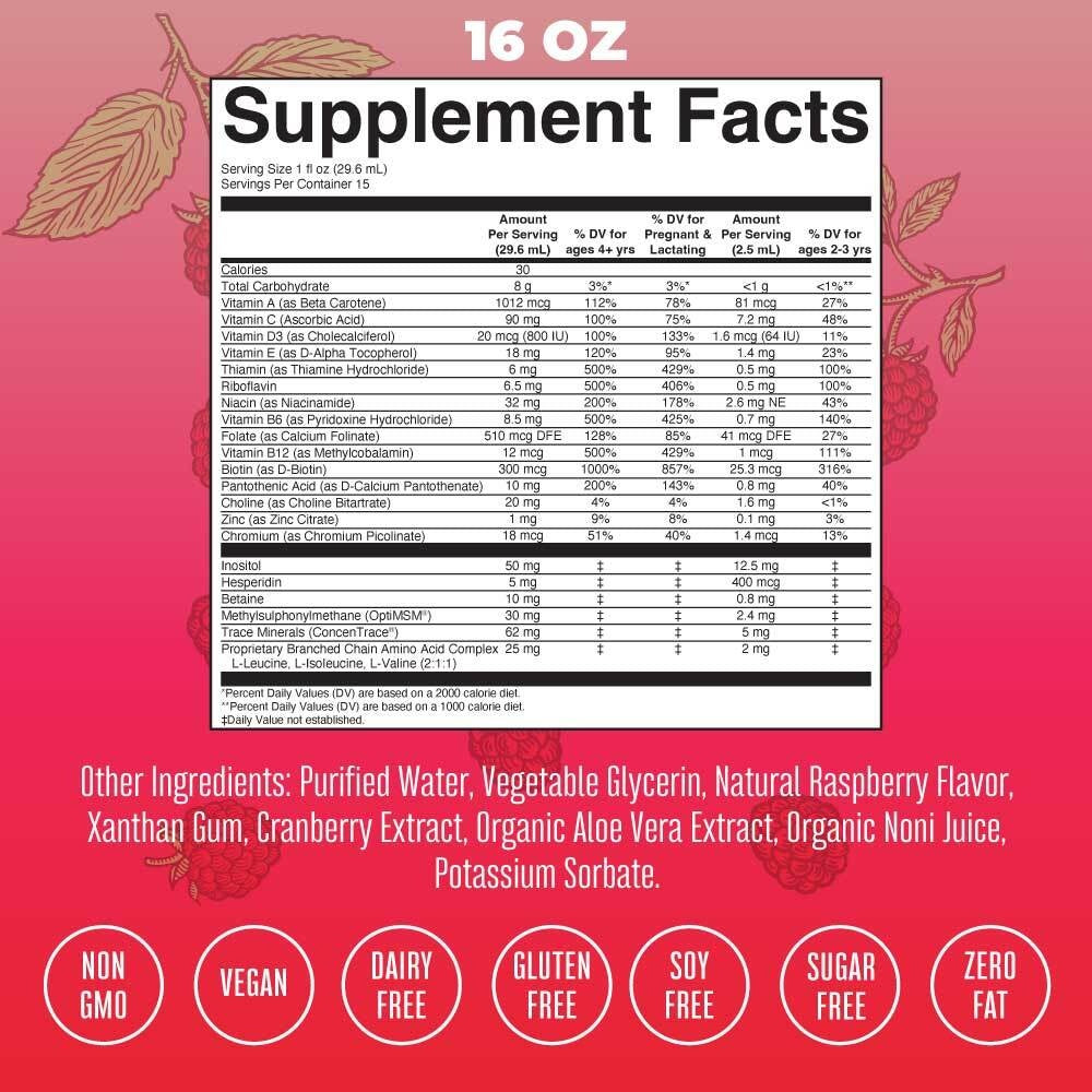 Mary Ruth's Liquid Morning Multivitamin Raspberry 450ml