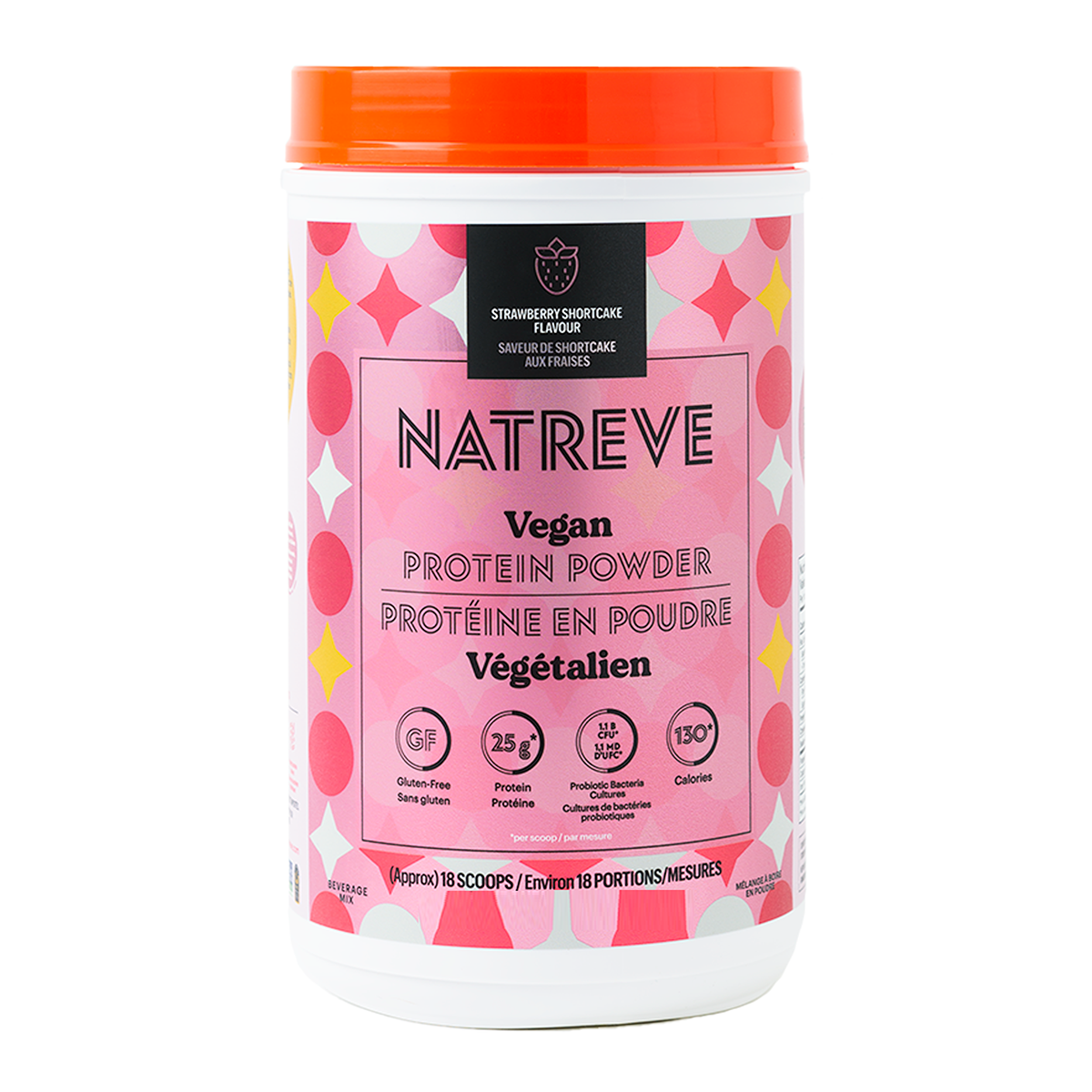 Natreve Vegan Protein Powder Strawberry Shortcake 667g