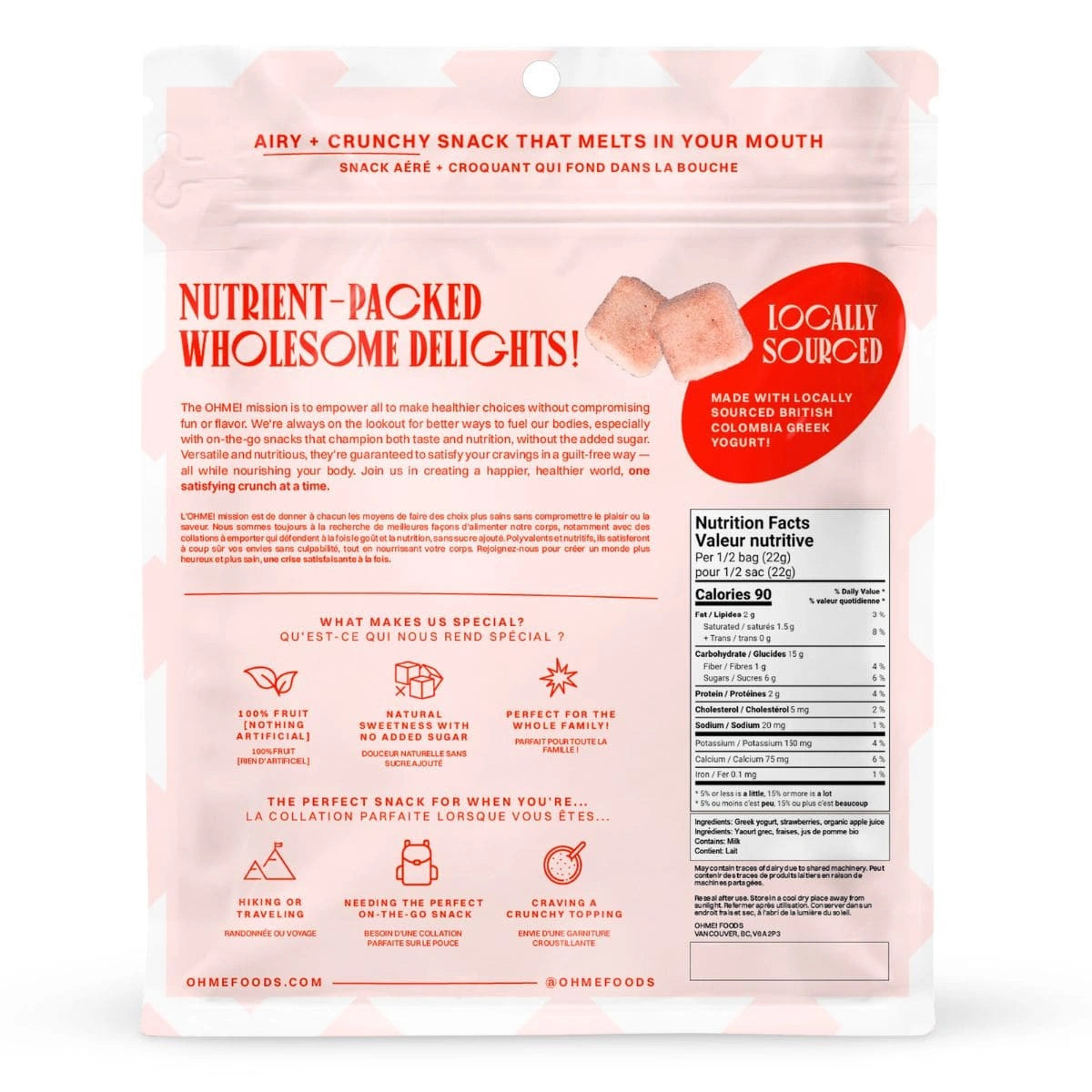 OHME! Freeze-Dried Strawberry Yogurt Crunch 44g