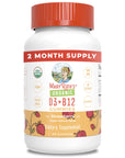 Mary Ruth's Organic D3 + B12 Strawberry Gummies 60
