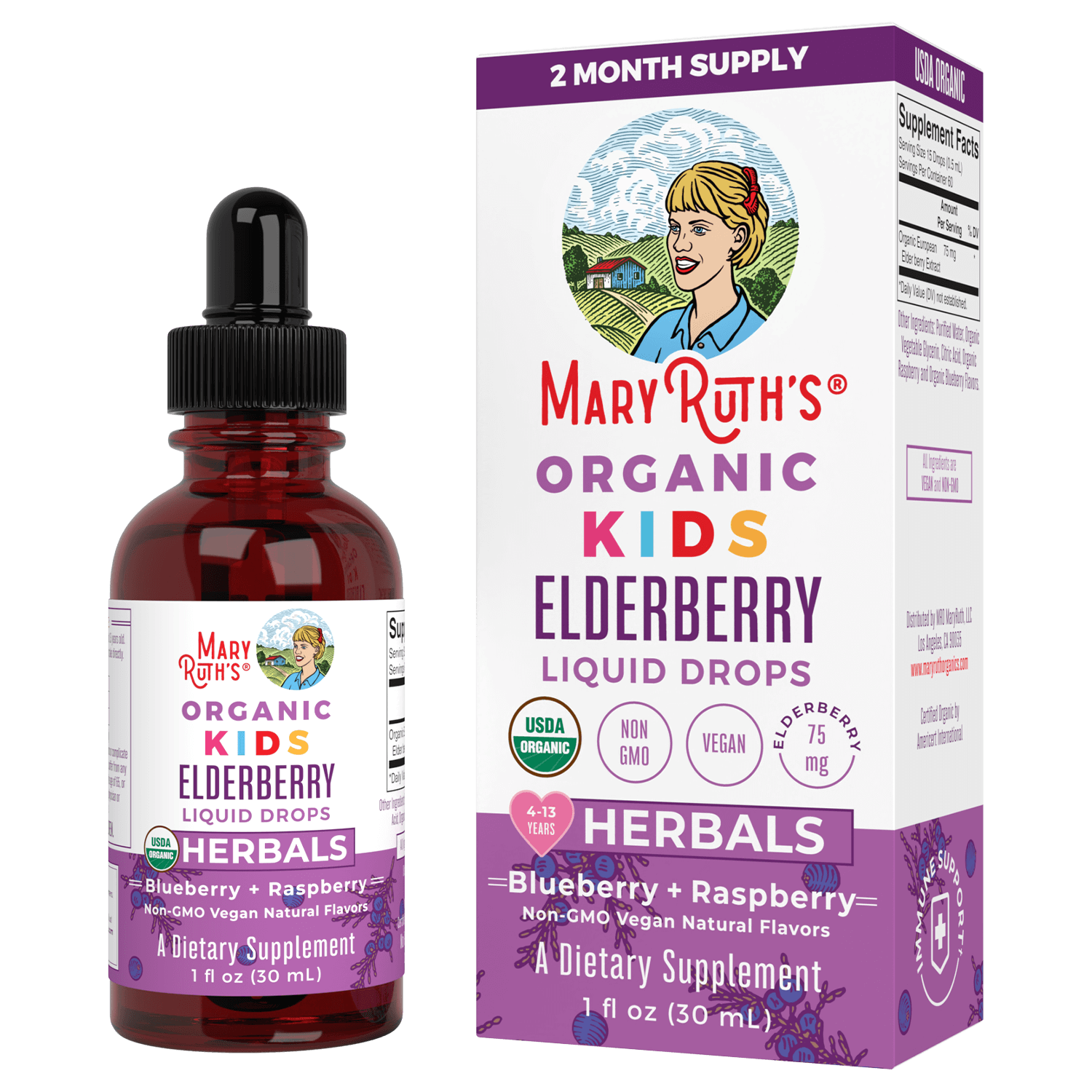 Mary Ruth's Kids Elderberry Drops 30ml