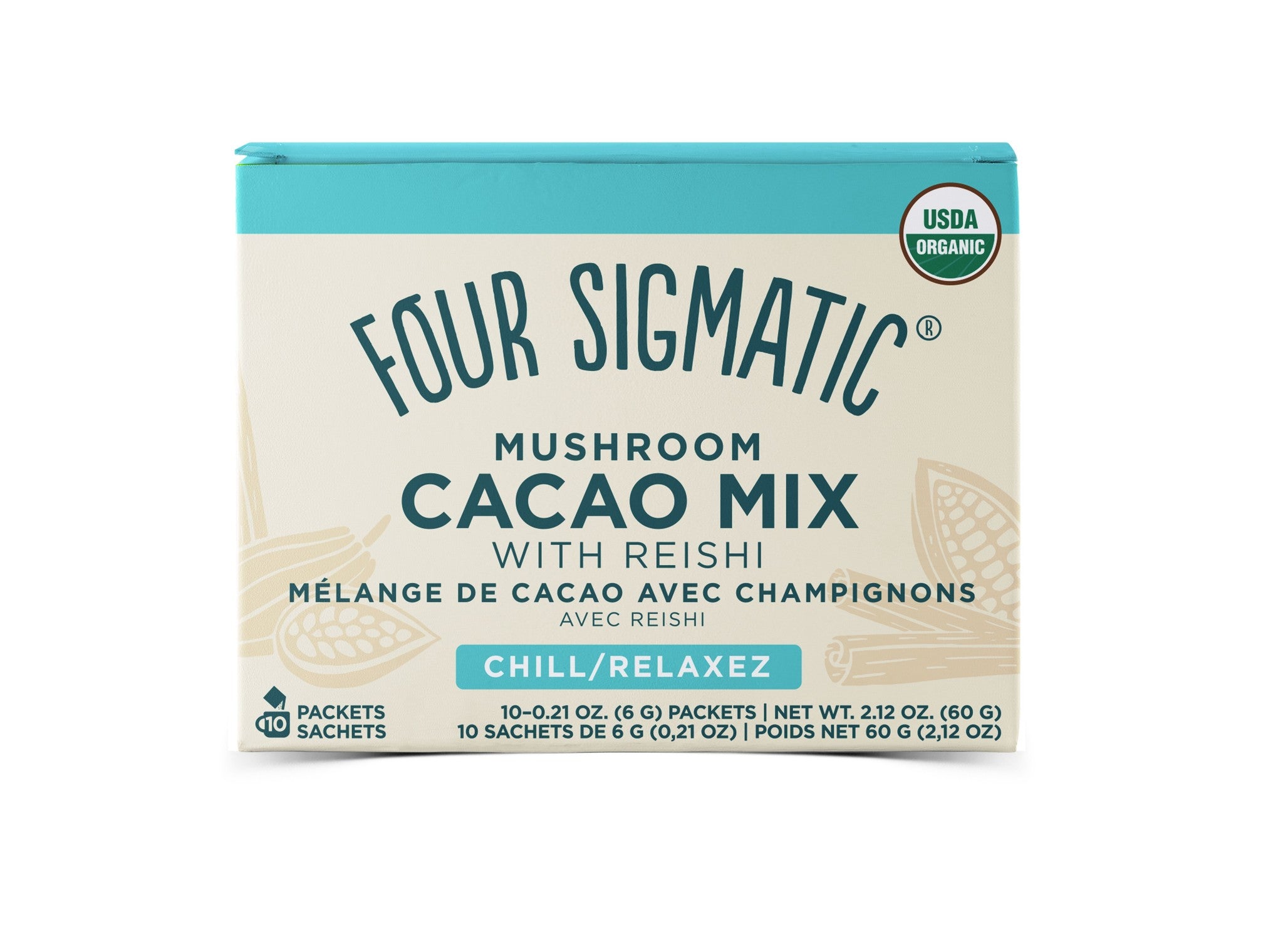 Hot Cacao Mix w/Reishi box of 10