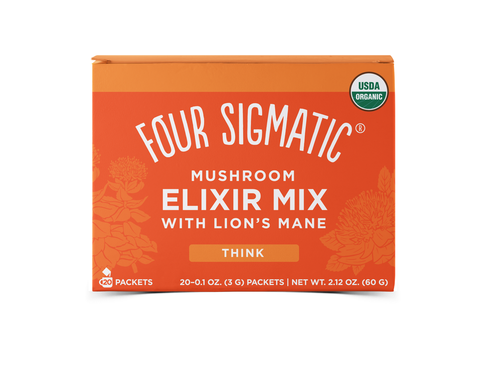 Four Sigmatic Think Organic Elixir Mix with Lion's Mane Mushroom & Rhodiola Box of 20