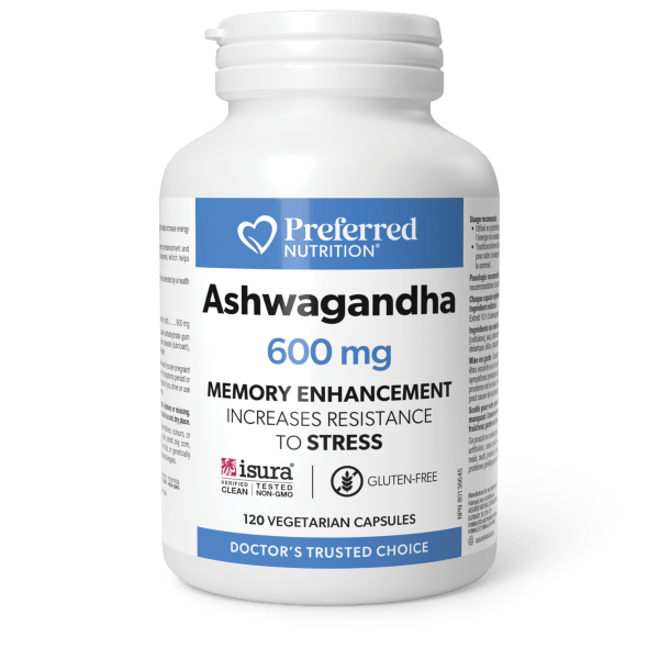 Preferred Nutrition Ashwagandha 600mg 120 vcap