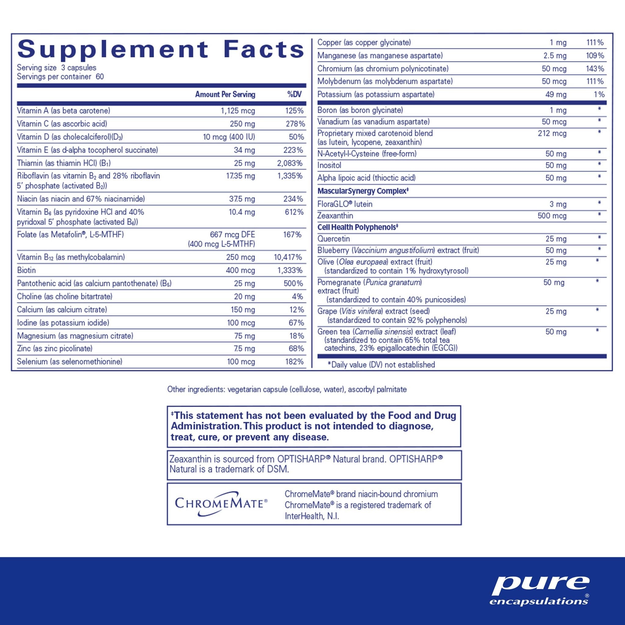 Pure Encapsulations Polyphenol Nutrients 180 capsules
