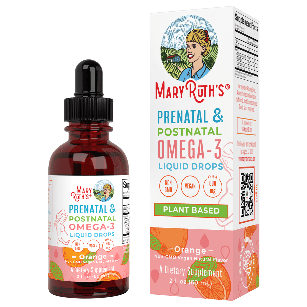 Mary Ruths Prenatal & Postnatal Omega 3 Drops Orange 60ml
