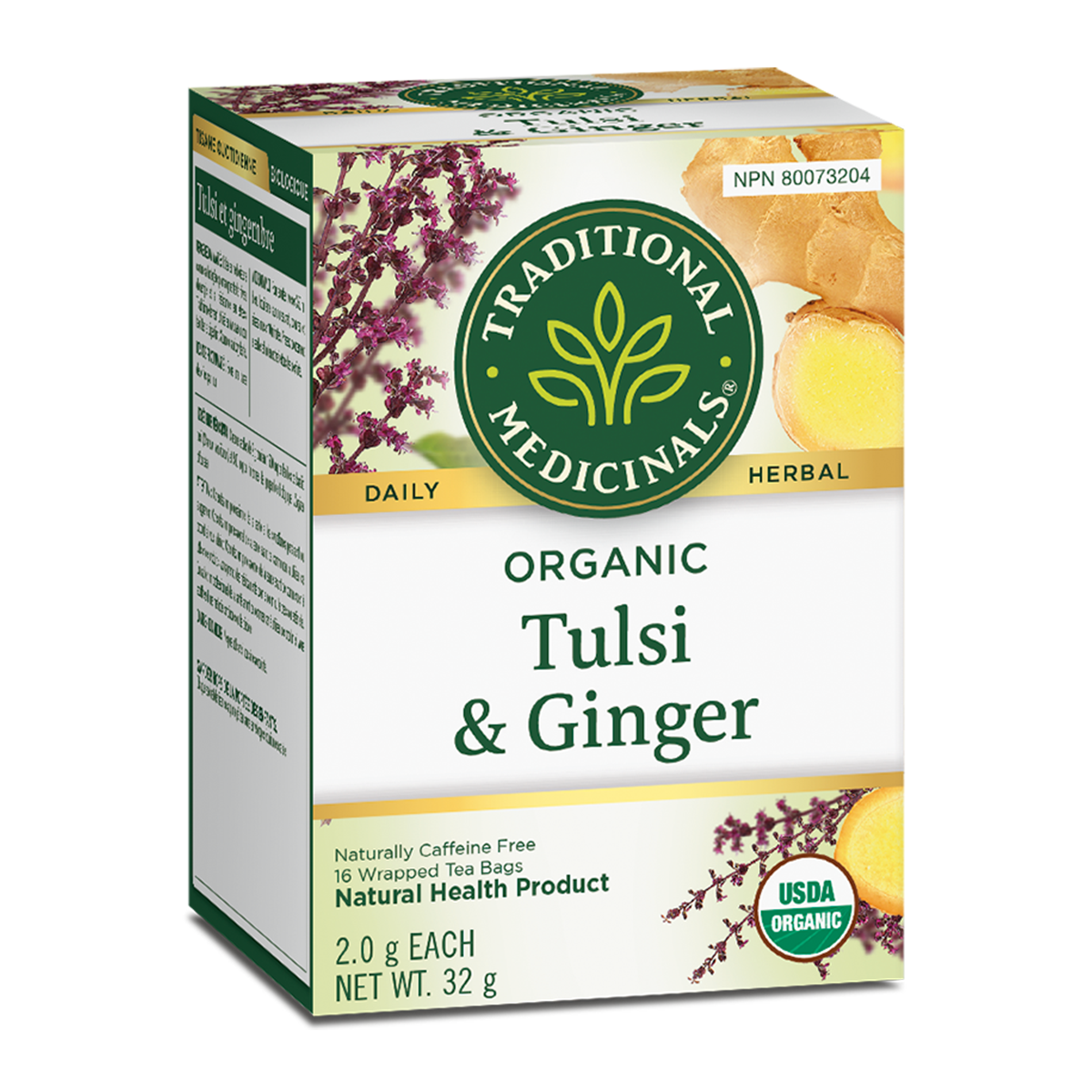 Traditional Medicinals Organic Tulsi & Ginger 16 bags