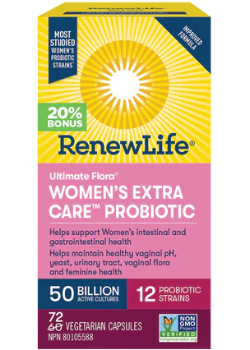 Renew Life Ultimate Flora Women's Extra Care Probiotic 50B 72 cap