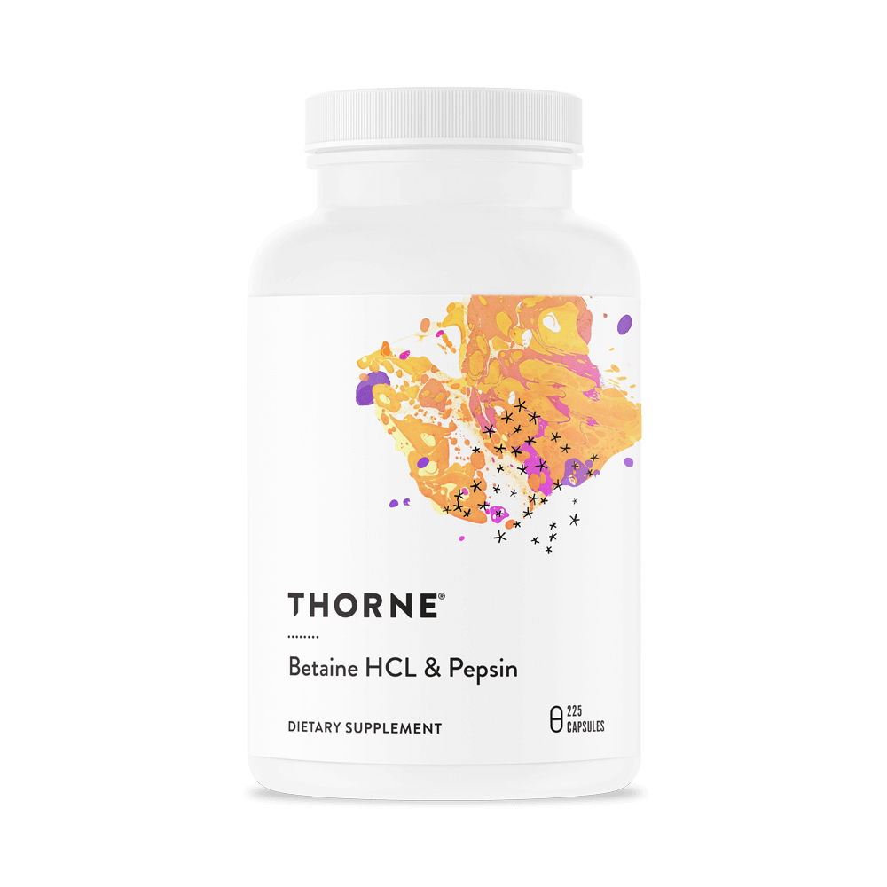 Thorne Betaine HCL and Pepsin 225caps