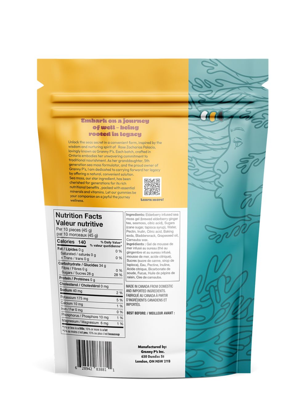 Granny P's Sea Moss Gummies 60 gummies