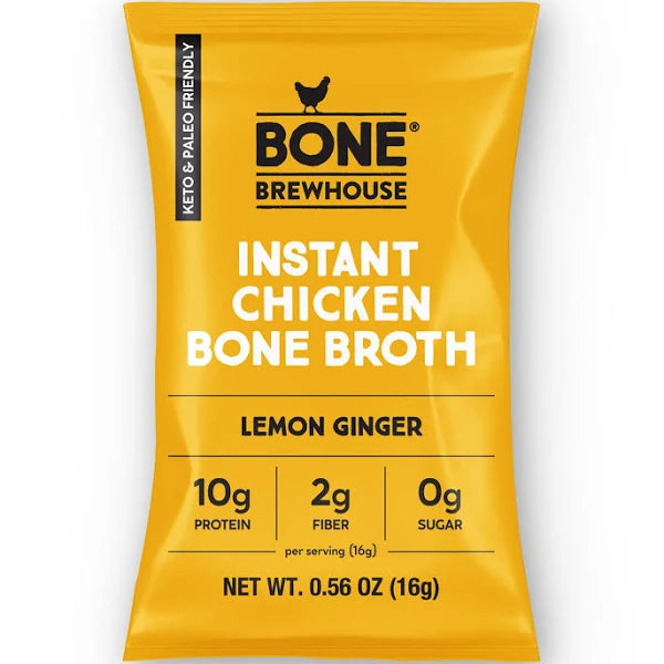Bone Brewhouse Instant Lemon Ginger Chicken Bone Broth Single