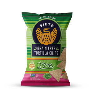 Siete Grain Free Tortilla Chips Lime