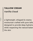Wellness Market Tallow Cream Vanilla Cloud 4 oz