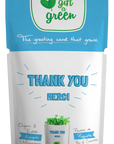 Microgreen Greeting Card Thank You- Arugula Microgreens