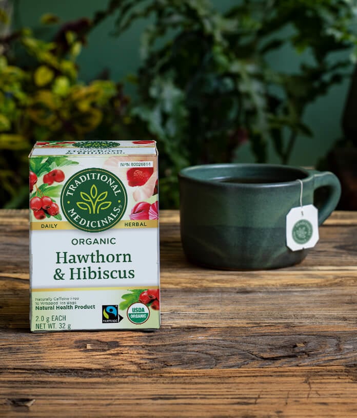 Traditional Medicinals Hawthorn & Hibiscus Tea