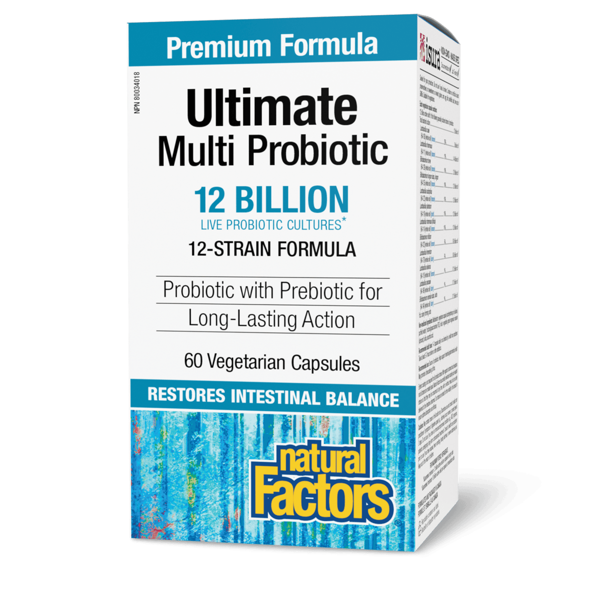 Natural Factors - Ultimate Multi Probiotic - 12 Billion - 12 Strains - 120vcaps