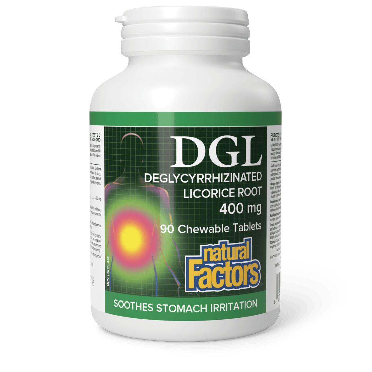 Natural Factors DGL 400mg 90 chewable tablet