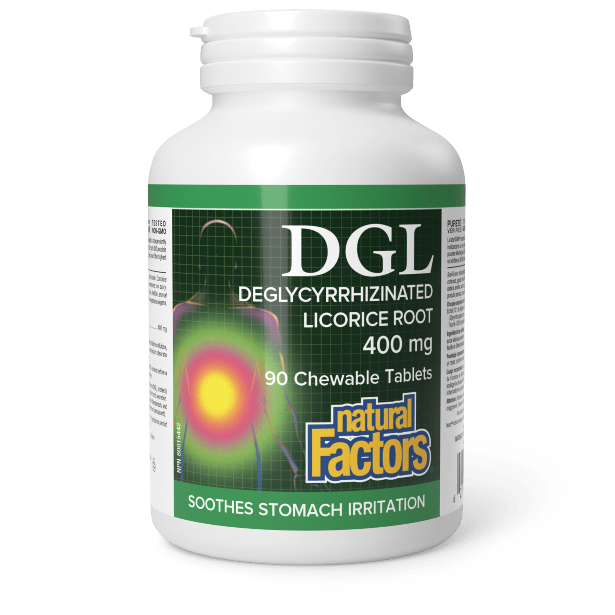 Natural Factors DGL 400mg 90 chewable tablet