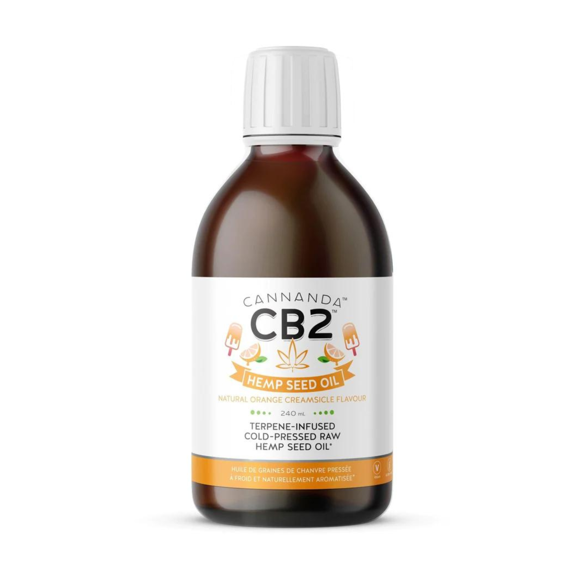 Cannanda CB2 Hemp Seed Oil Natural Creamsicle 240ml