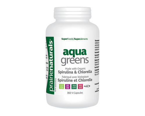 Prairie Naturals Aqua Greens- Spirulina & Chlorella 360 vcap