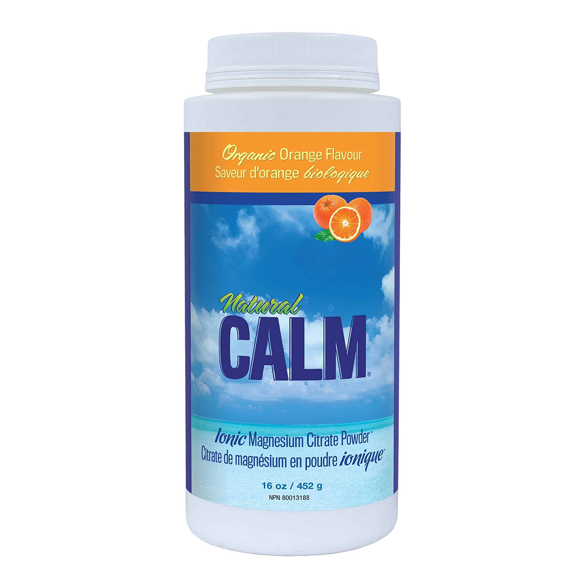Natural Calm Magnesium Citrate Powder Orange 16oz
