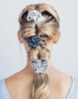 Velvet Scrunchies - Black and Gray - 5 pack