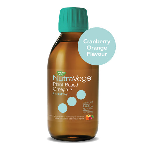 Nature's Way Nutravege Plant Based Omega 3 Extra Strength Cranberry Orange 200ml