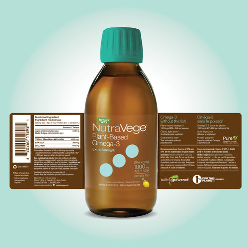 Nature's Way NutraVege Plant Based Extra Strength Omega 3 Lemon 200ml