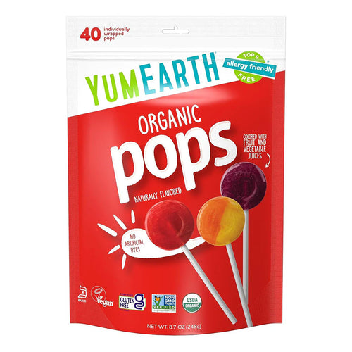 Yum Earth Organic Pops Strawberry Watermelon and Peach 248g
