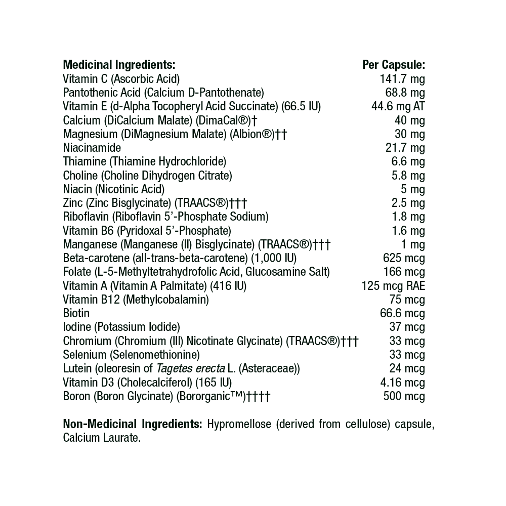 Thorne Essential Nutrients 50+ (Formerly Multi Encap Multivitamin) 180 caps