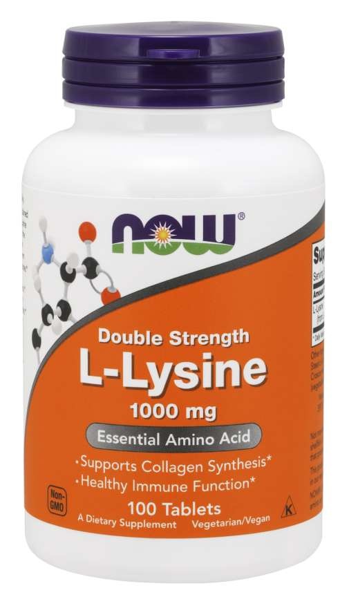 NOW Double Strength L-Lysine 1000mg 100 tablets