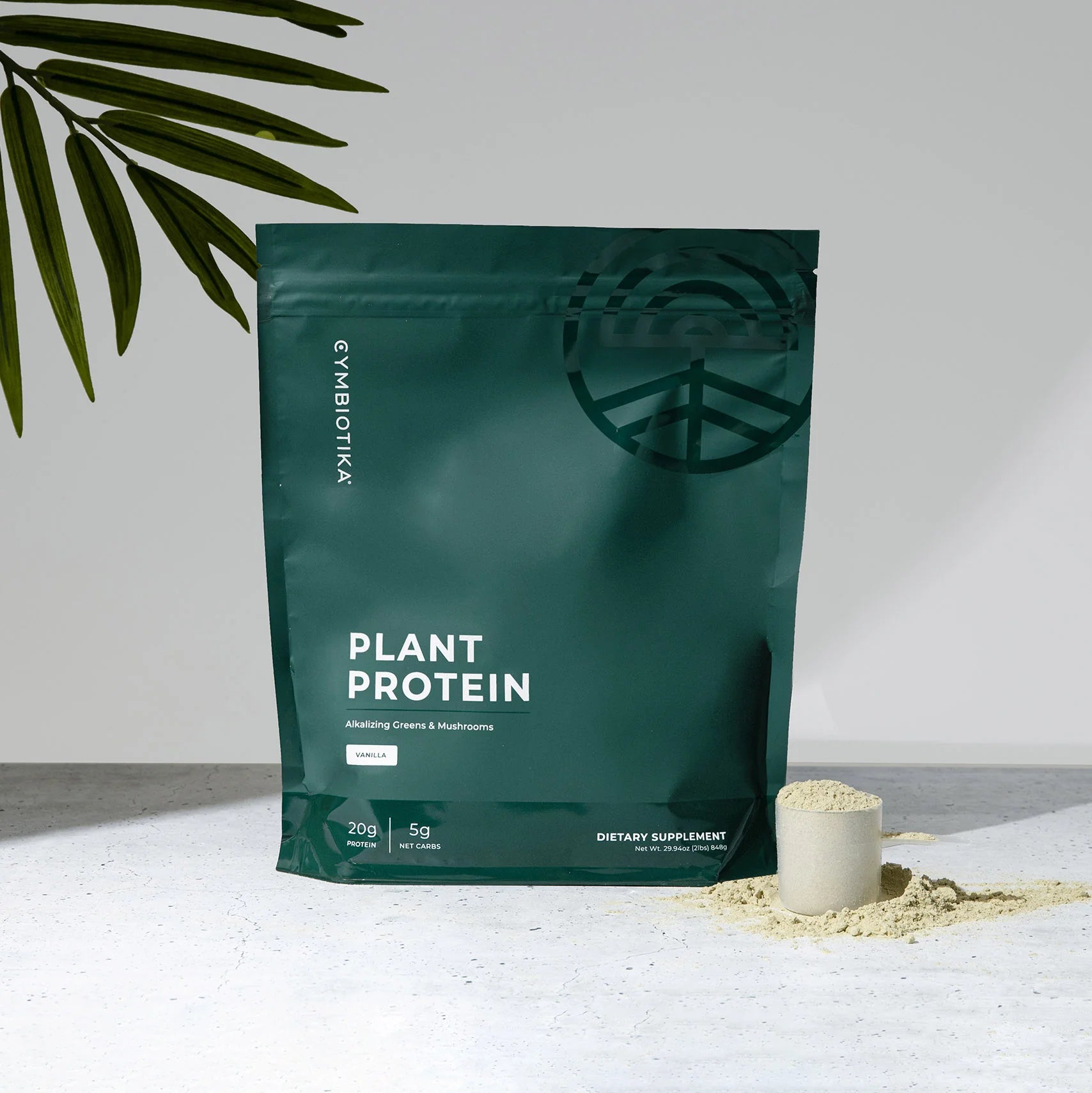 Cymbiotika Plant Protein - Alkalizing Greens and Mushrooms - Vanilla 848g