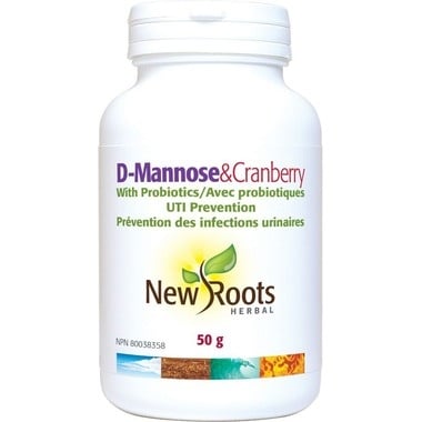 New Roots D Mannose and Cranberry with Probiotics 50g