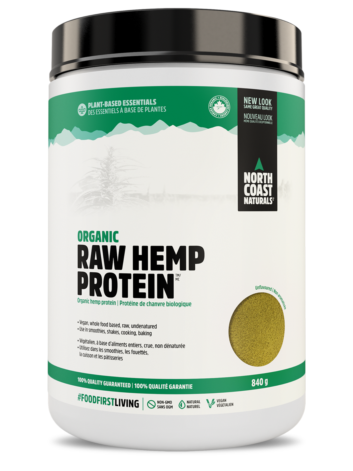North Coast Naturals Organic Raw Hemp Protein 840g