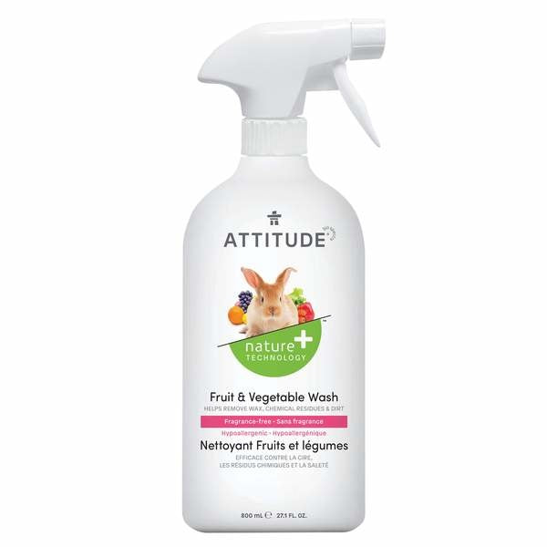 Attitude Unscented Fruit & Veggie Wash 800ml