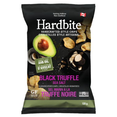 Hardbite Potato Chips- Black Truffle Sea Salt 128g