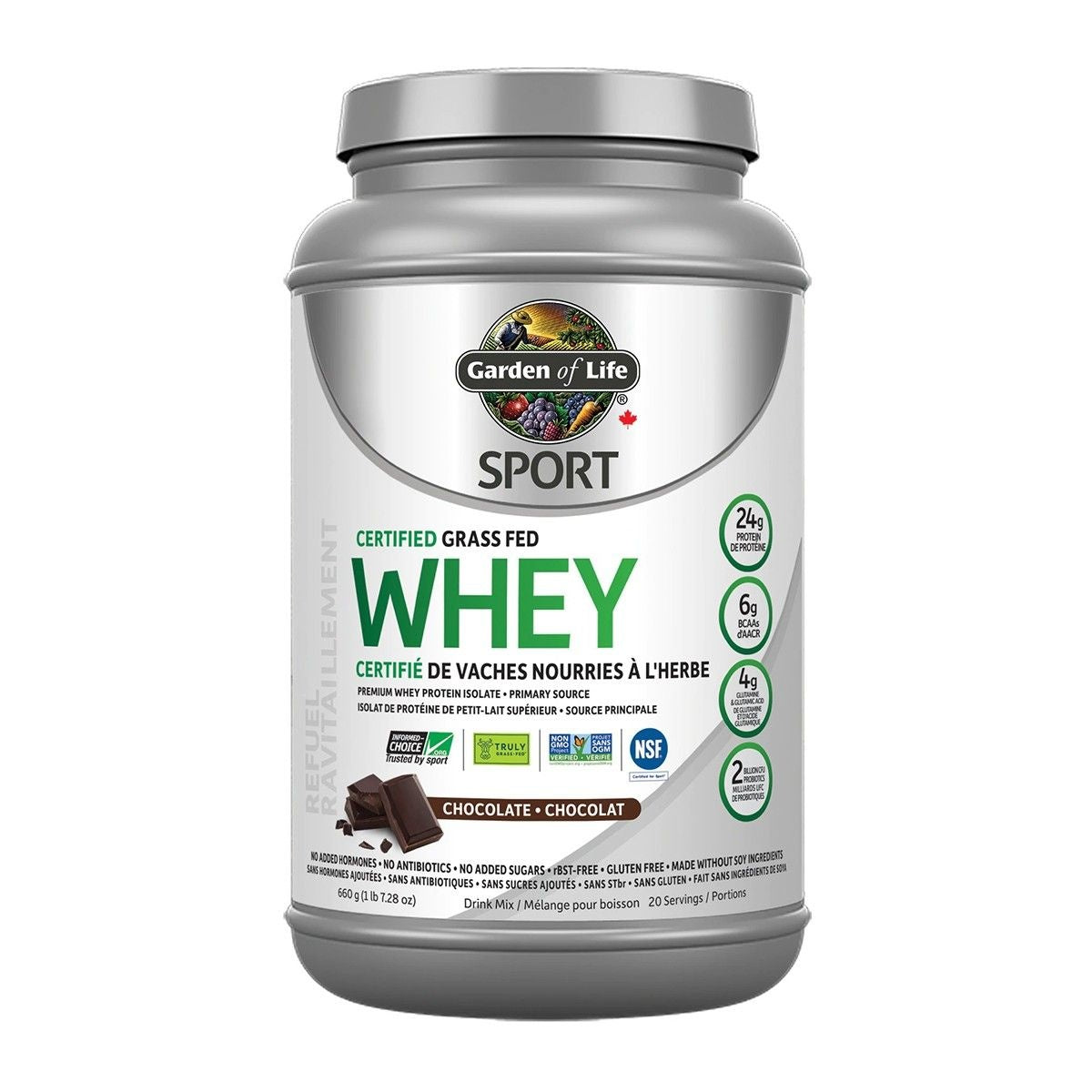 Garden of Life Sport Whey Protein Grass Fed- Chocolate 640g